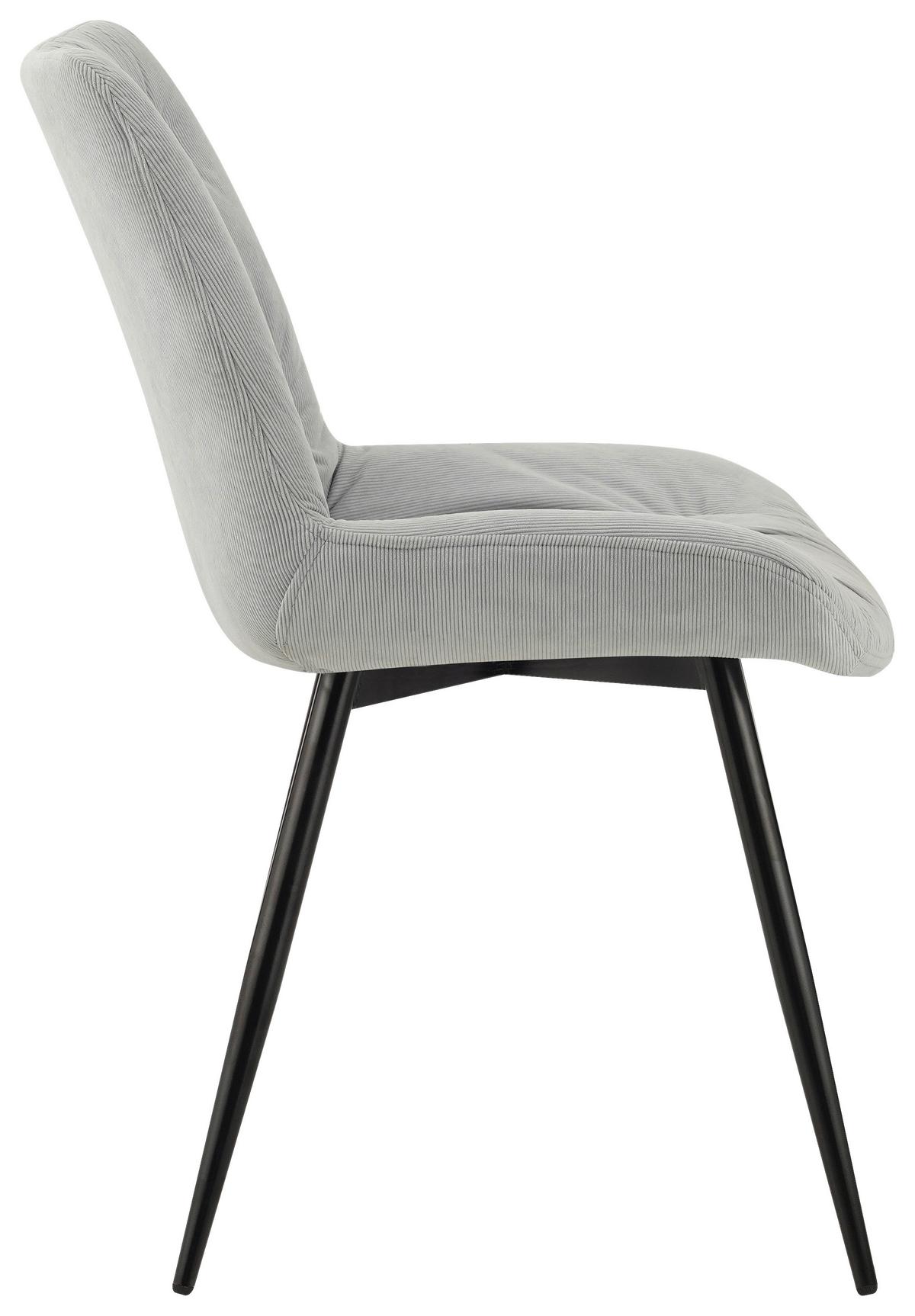 KRZESŁO CLAUDIO - jasnoszary, Design, metal/tkanina (54/85/63cm) - Carryhome