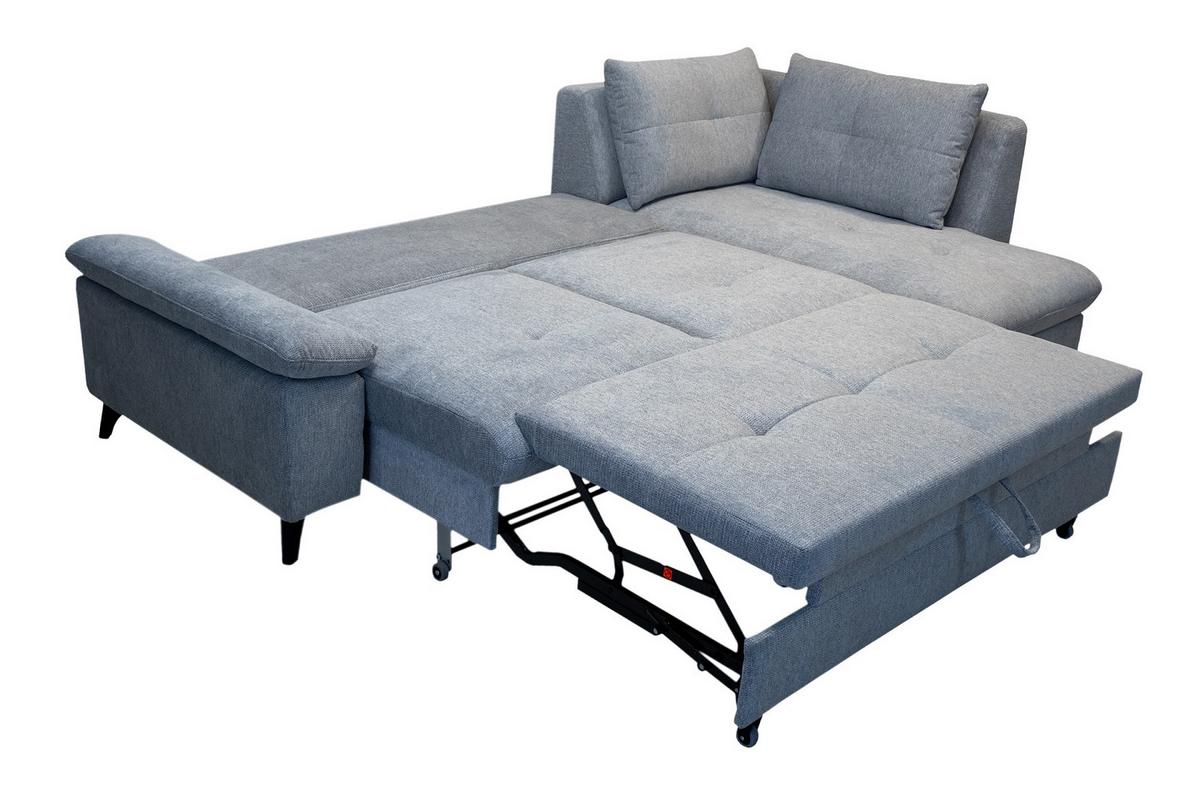 Sarokkanapé Ágyfunkcióval Mondial - világosszürke, Modern, műanyag/faalapú anyag (259/92/162cm)