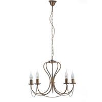 Kronleuchter Candela bronzo Bronzefarben max. 6 Watt - Bronzefarben, Basics, Metall (55/105cm)