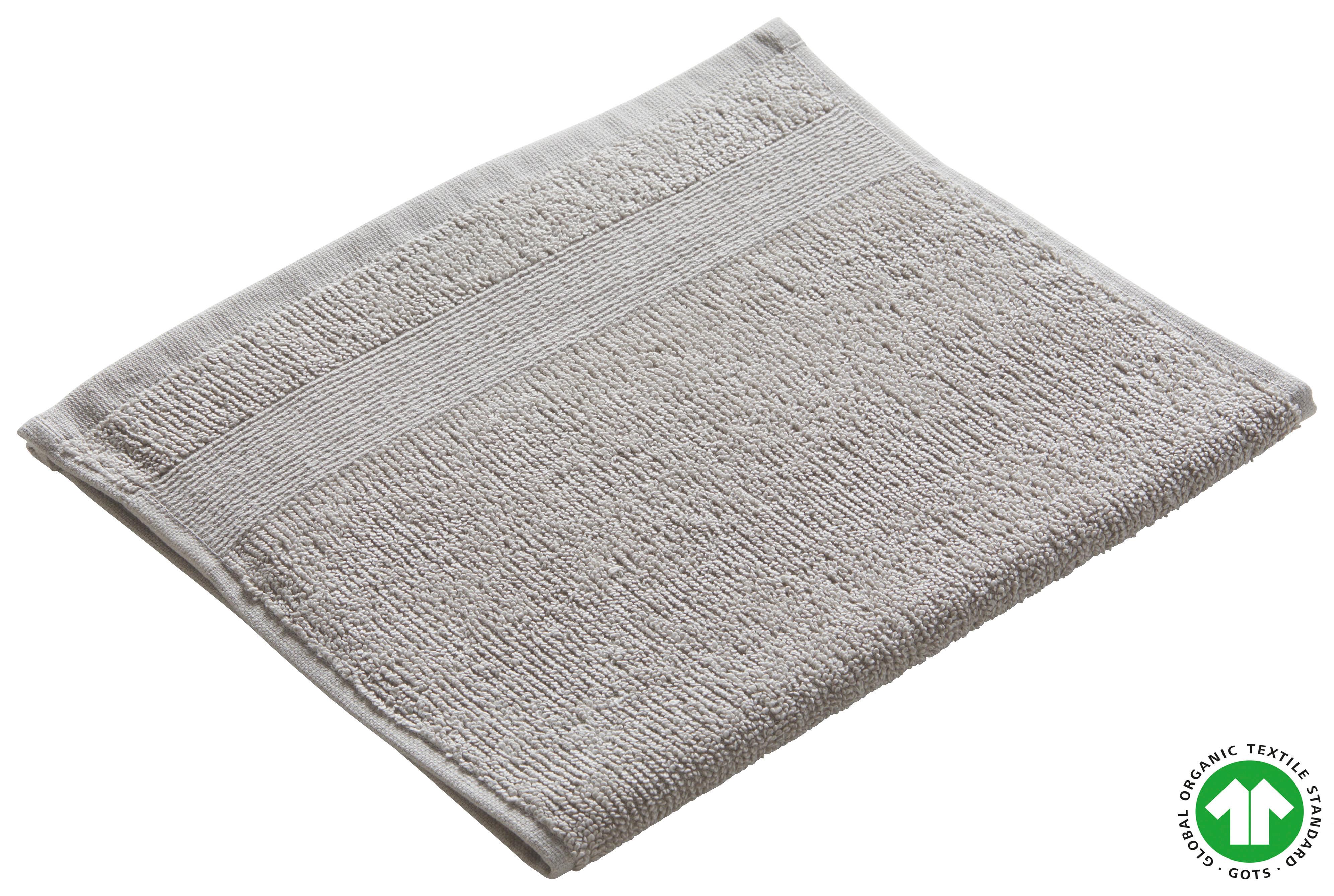 Gästetuch Bio Hanna in Grau ca. 30x50cm - Grau, Natur, Textil (30/50cm) - ecoTree