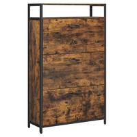SCHUHKIPPER SHOE CABINET - Schwarz/Braun, MODERN, Holzwerkstoff/Metall (80/131/30cm) - MID.YOU