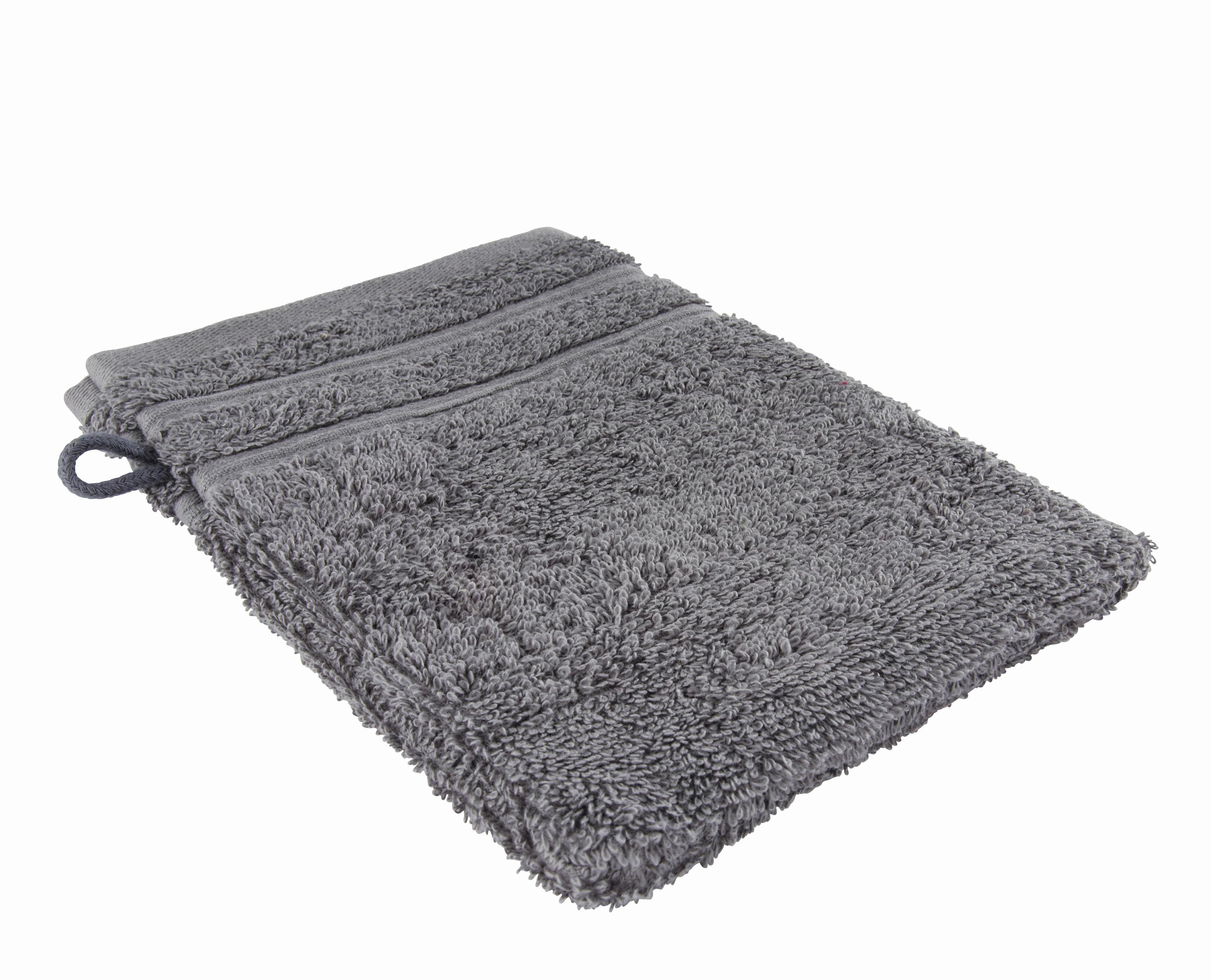 Waschhandschuh Melanie Anthrazit - Anthrazit, Textil (16/21cm) - Modern Living
