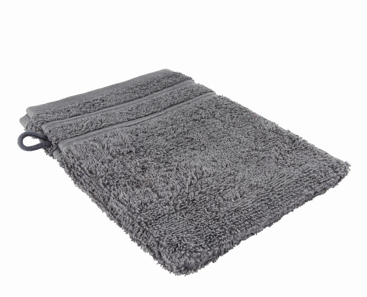 Waschhandschuh Melanie Anthrazit - Anthrazit, Textil (16/21cm) - Modern Living