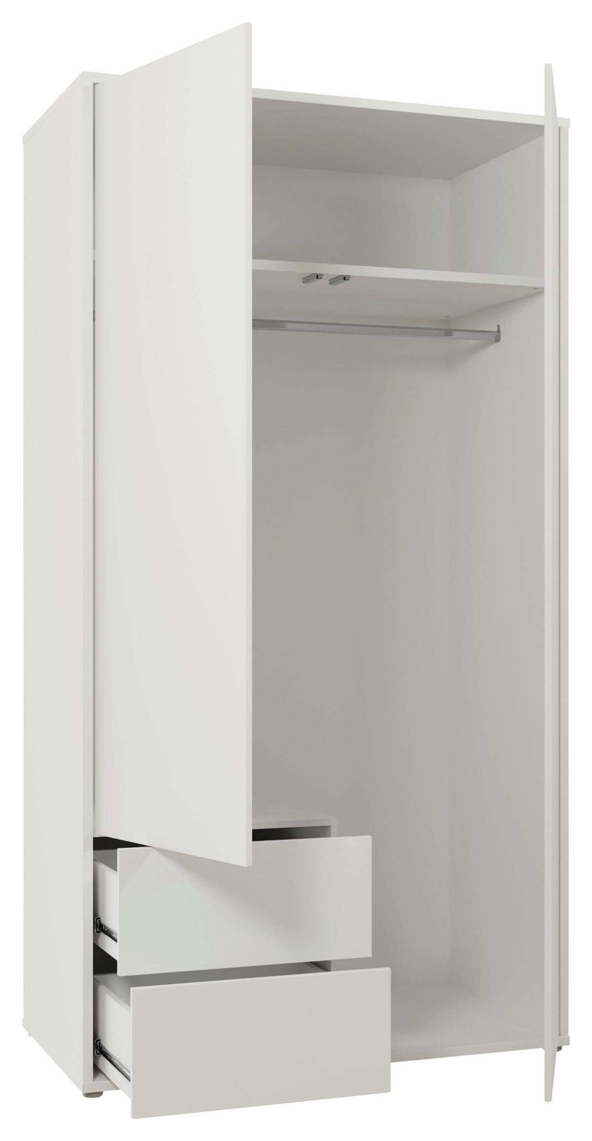 Omara S Klasičnimi Vrati Alice, Bela - bela, Trend, leseni material (115/214/60cm) - Carryhome