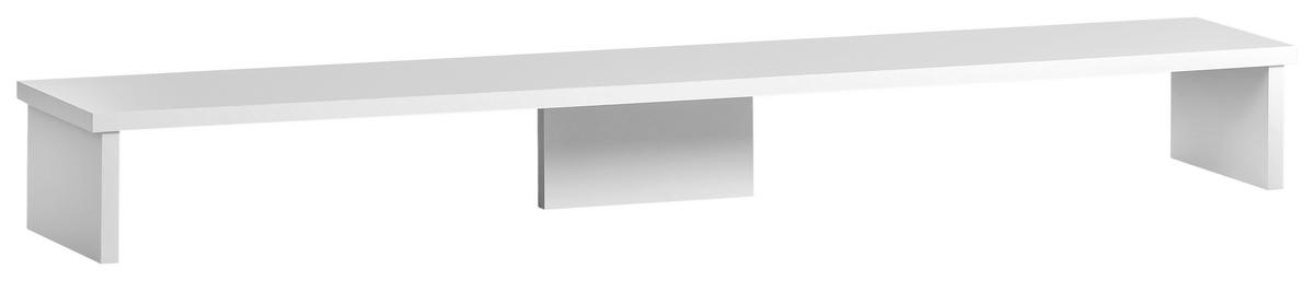 Bildschirmerhöhung Niels 1100 Weiß - Weiß, MODERN, Holzwerkstoff (110/12,7/20cm) - MID.YOU