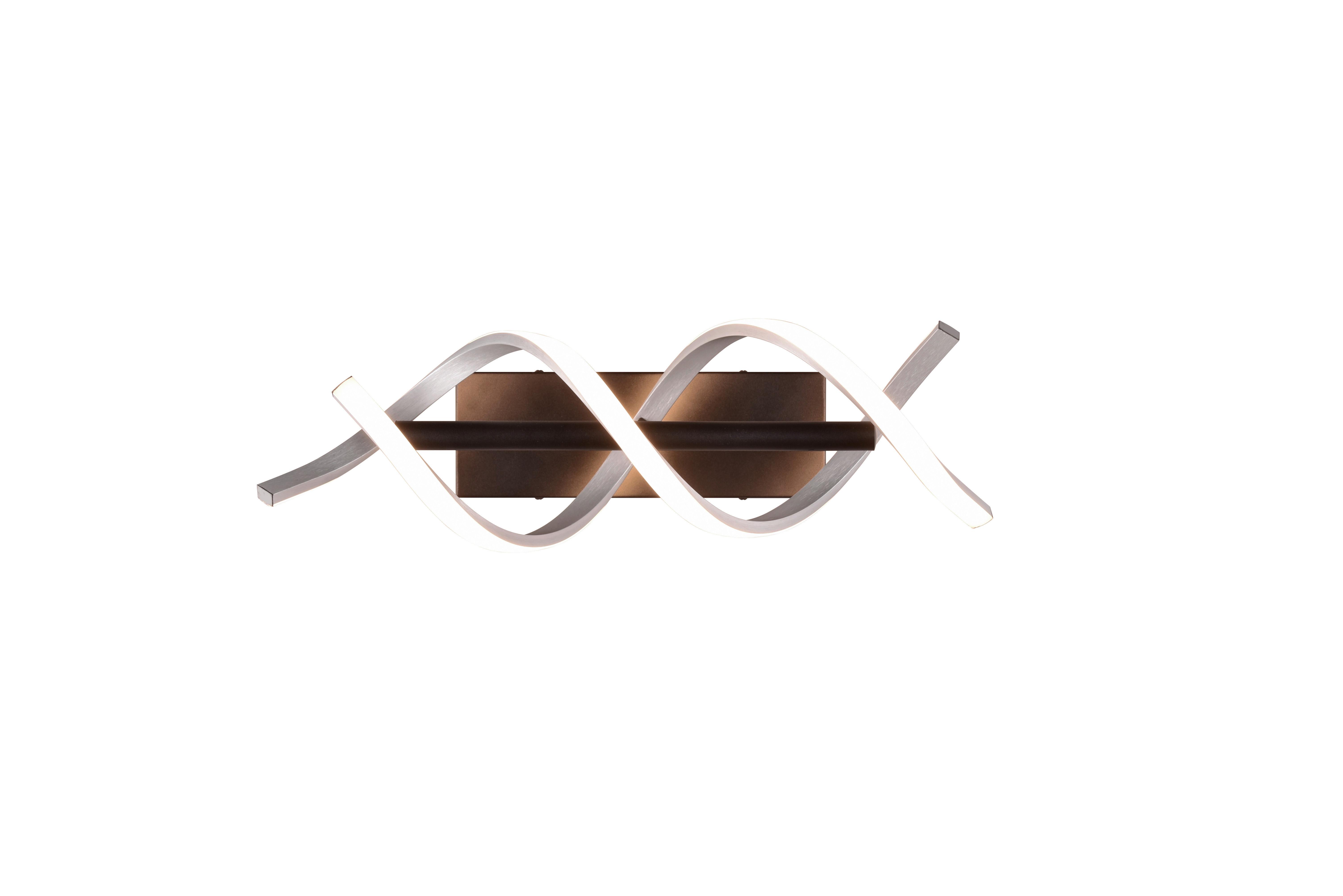 KINKIET LED 241810205 SEQUENCE - czarny/kolor aluminiowy, Design, metal (47/13,5/20,5cm) - Trio Leuchten