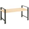 KÖKSHYLLA RITA - 1 - svart/naturfärgad, Modern, metall/naturmaterial (40/20/23cm) - Mömax