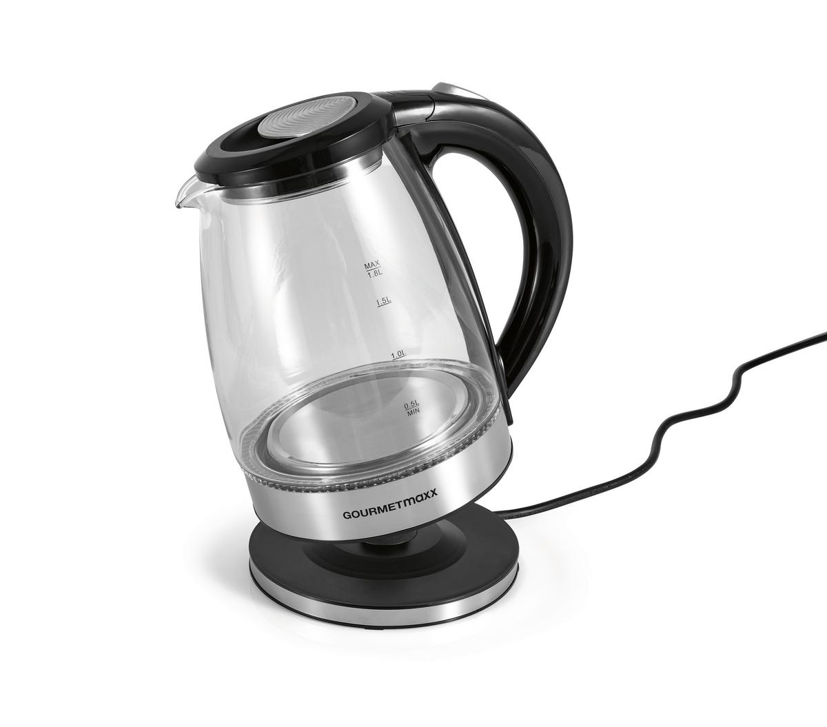 CZAJNIK ELEKTRYCZNY 15174 - kolor stalowy/czarny, Basics, tworzywo sztuczne/szkło (20,5/15/23cm)