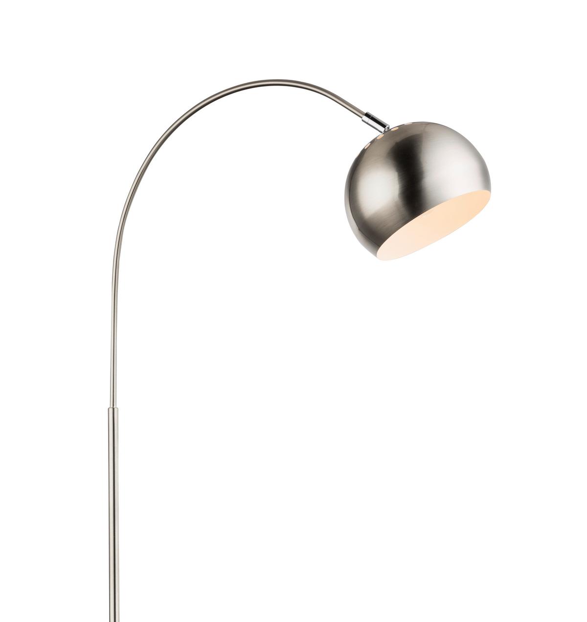 LAMPA STOJĄCA 24779N BENNO - biały/kolor niklowy, Basics, tworzywo sztuczne/metal (46/25/150cm) - Globo