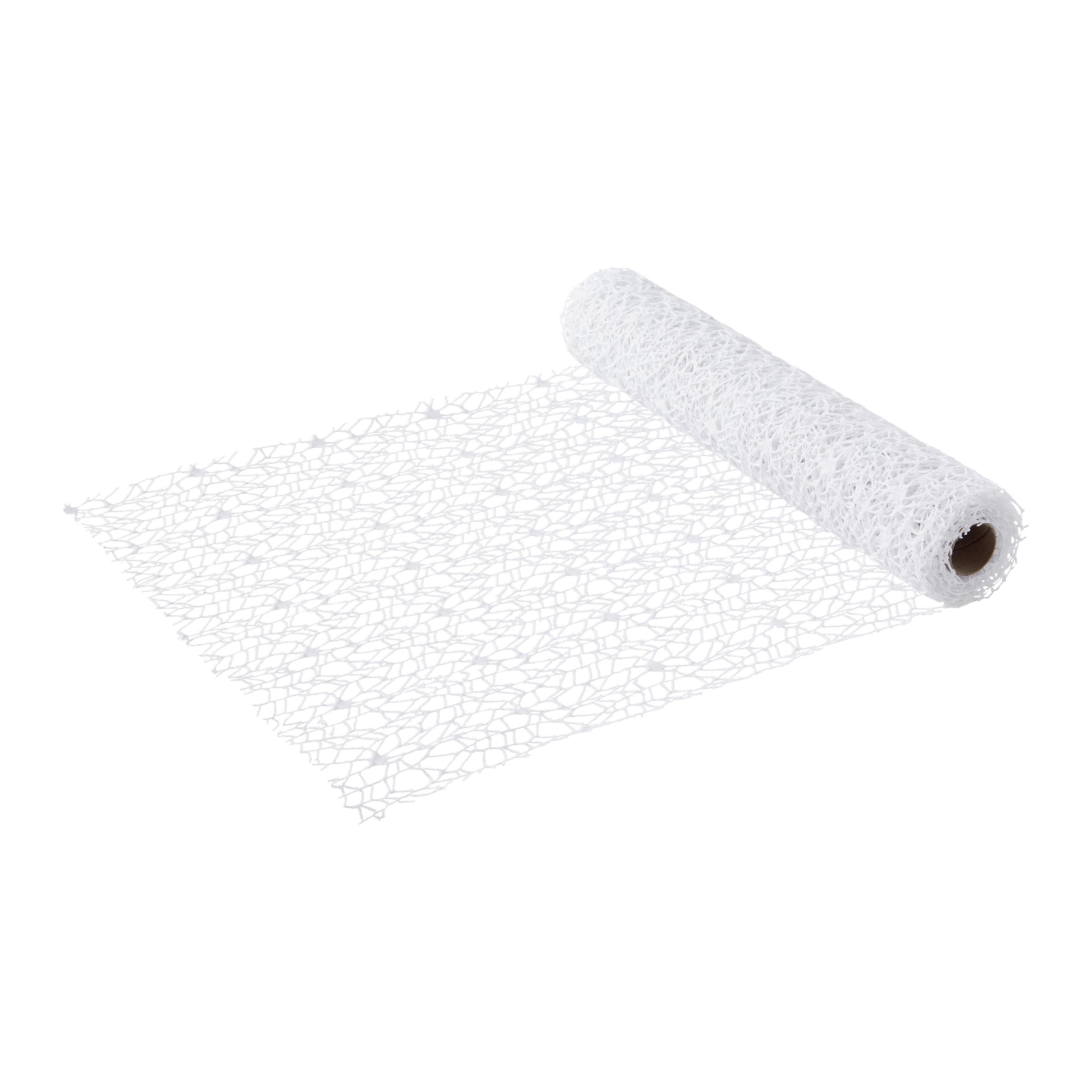 Material textil decorativ Spider - alb, textil (35/300cm) - Modern Living