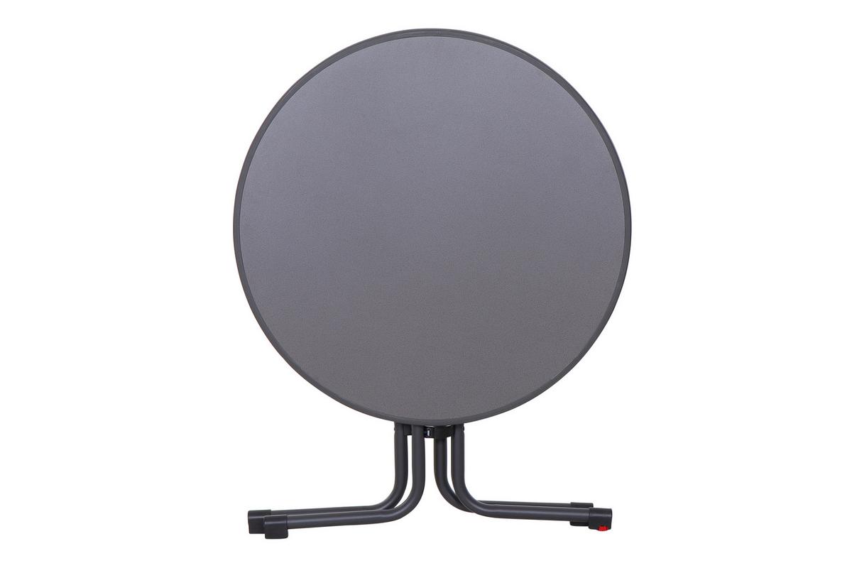 Gartenklapptisch "Paco", Anthrazit, klappbar 80x71x80cm - Anthrazit, KONVENTIONELL, Holzwerkstoff/Metall (80/71/80cm) - Siena Garden