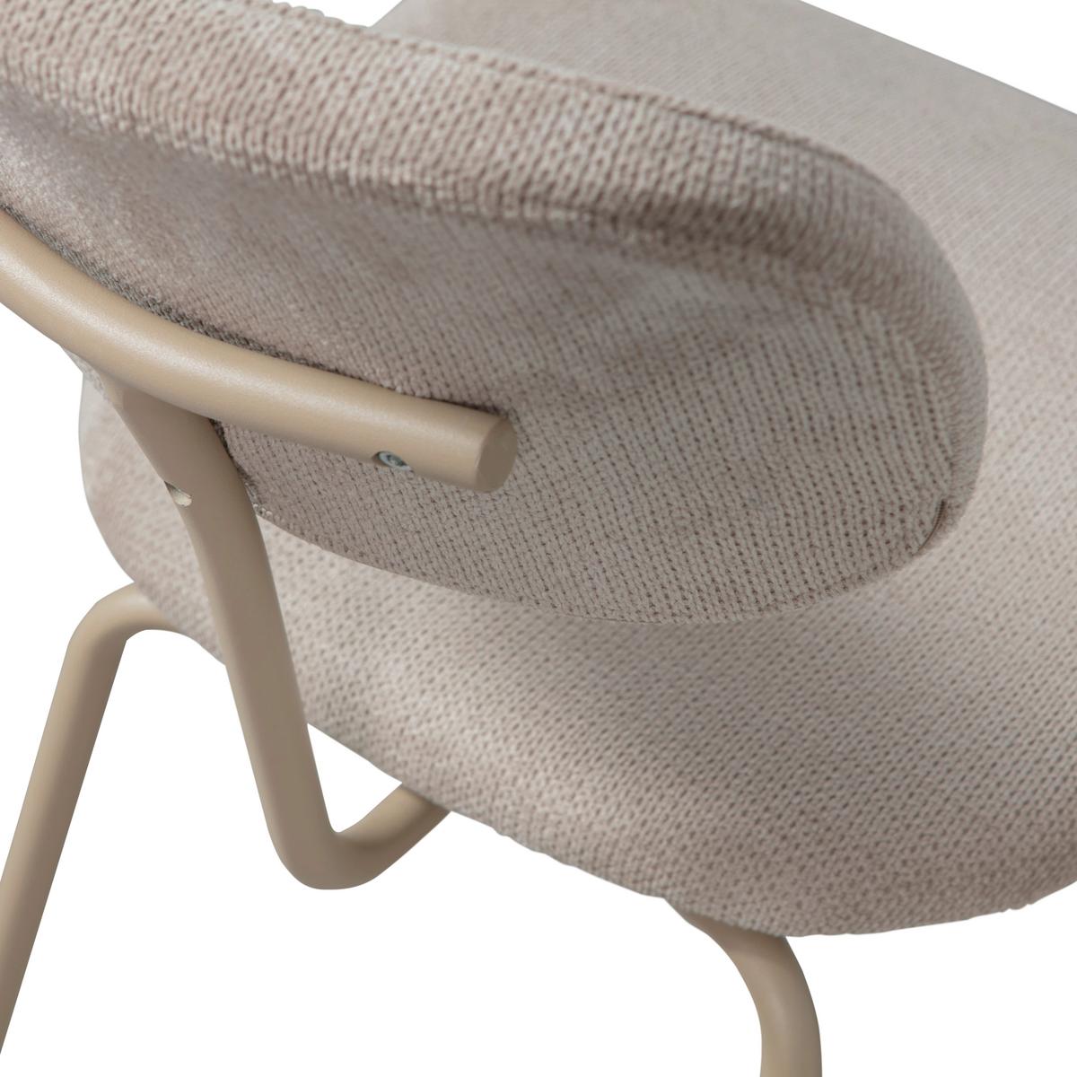 STUHL-SET Link Sandfarben B: 54cm - Sandfarben, MODERN, Textil/Metall (54/78/45cm) - Livetastic