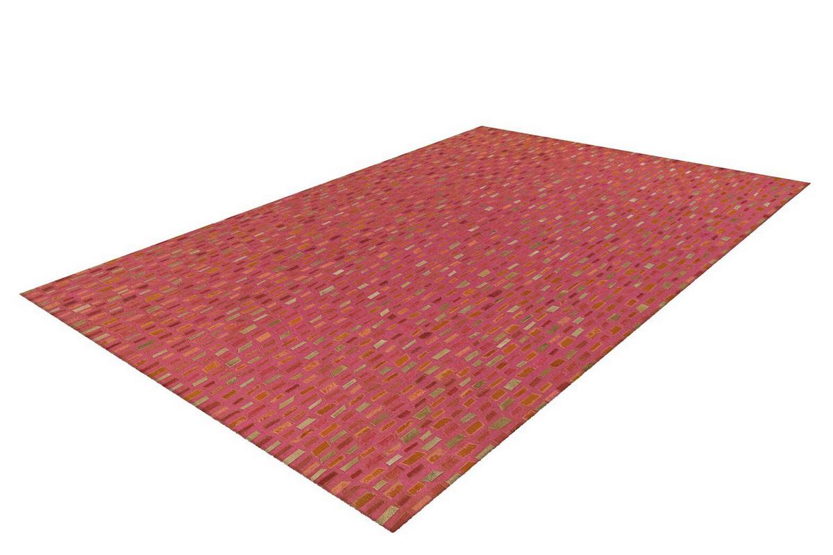 Flachwebeteppich Wild 8022 Rot 170cm X 240cm - Rot, Basics, Leder/Textil (170/240cm) - Kayoom