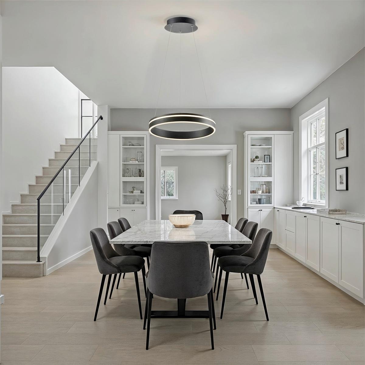 LAMPA WISZĄCA LED 8410-13 Q-VITO *SH* - antracytowy, Design, metal (40/40/120cm) - Paul Neuhaus