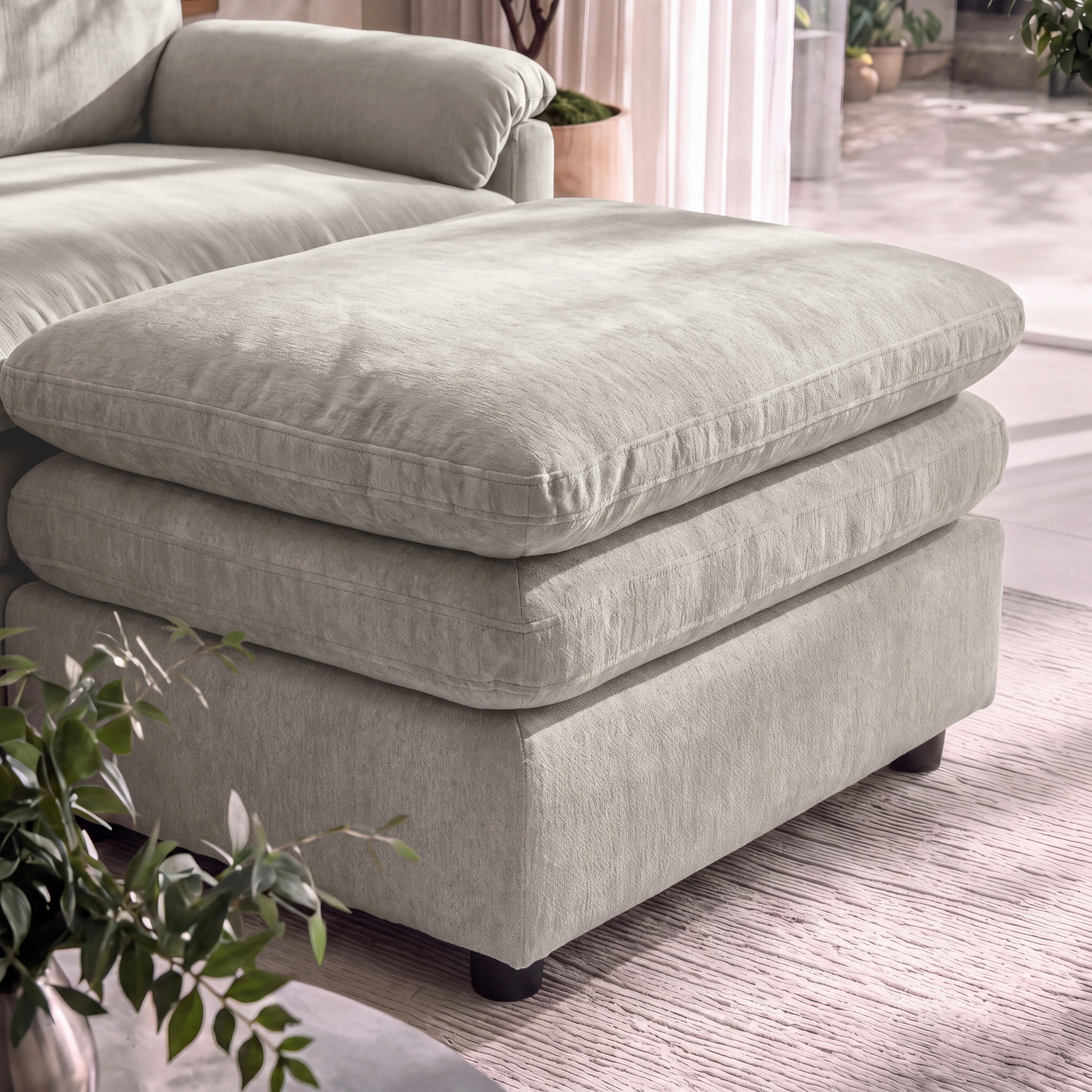SOFFA ALESSIA - grå/svart, Modern, trä/textil (188/137cm) - Bessagi Home