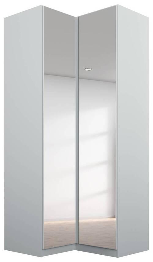 Dulap pe colț ALABAMA - argintiu/gri deschis, Modern, material pe bază de lemn (100/229/102cm)