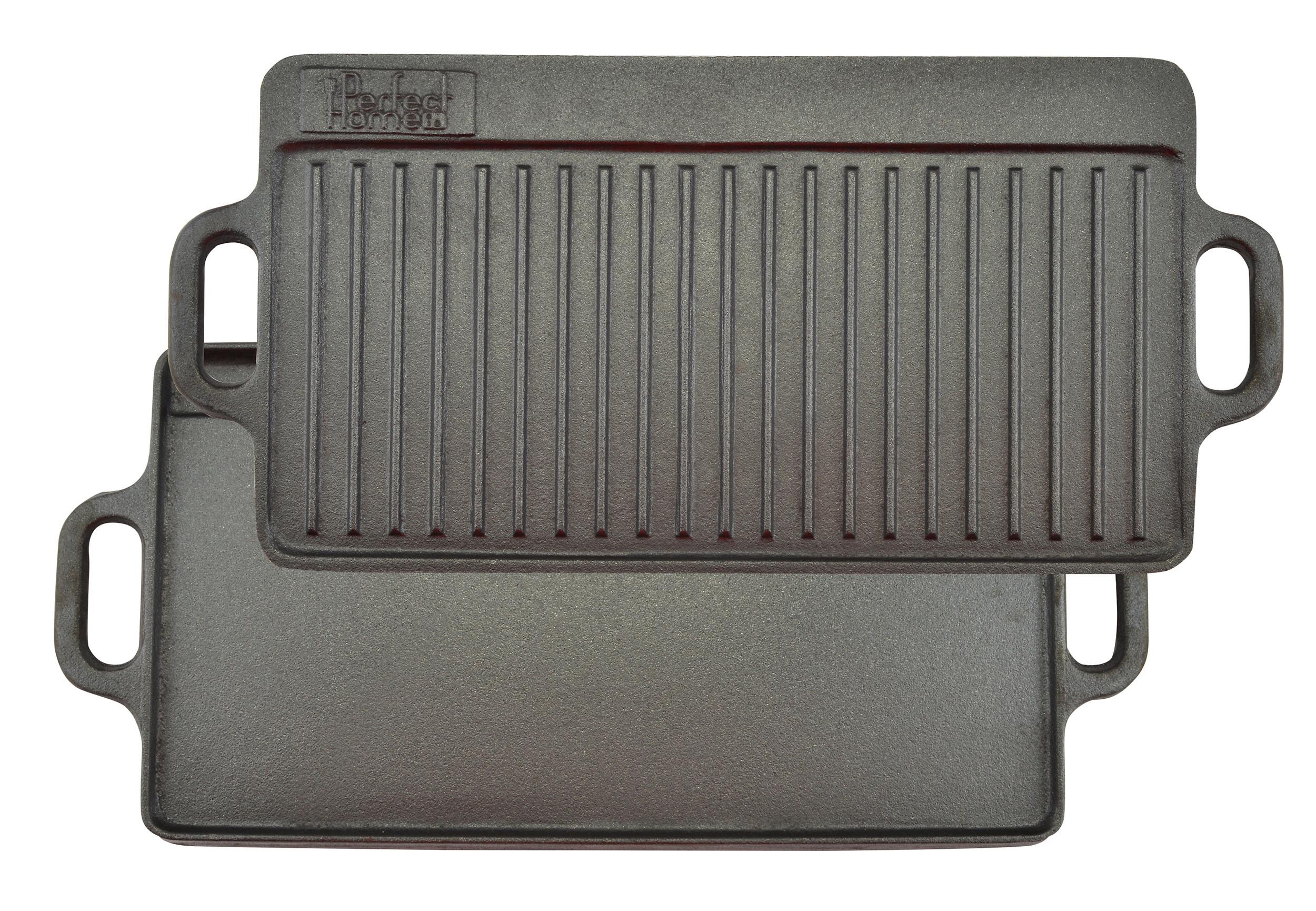 Öntöttvas Grill-lap Perfect Home - fekete, fém