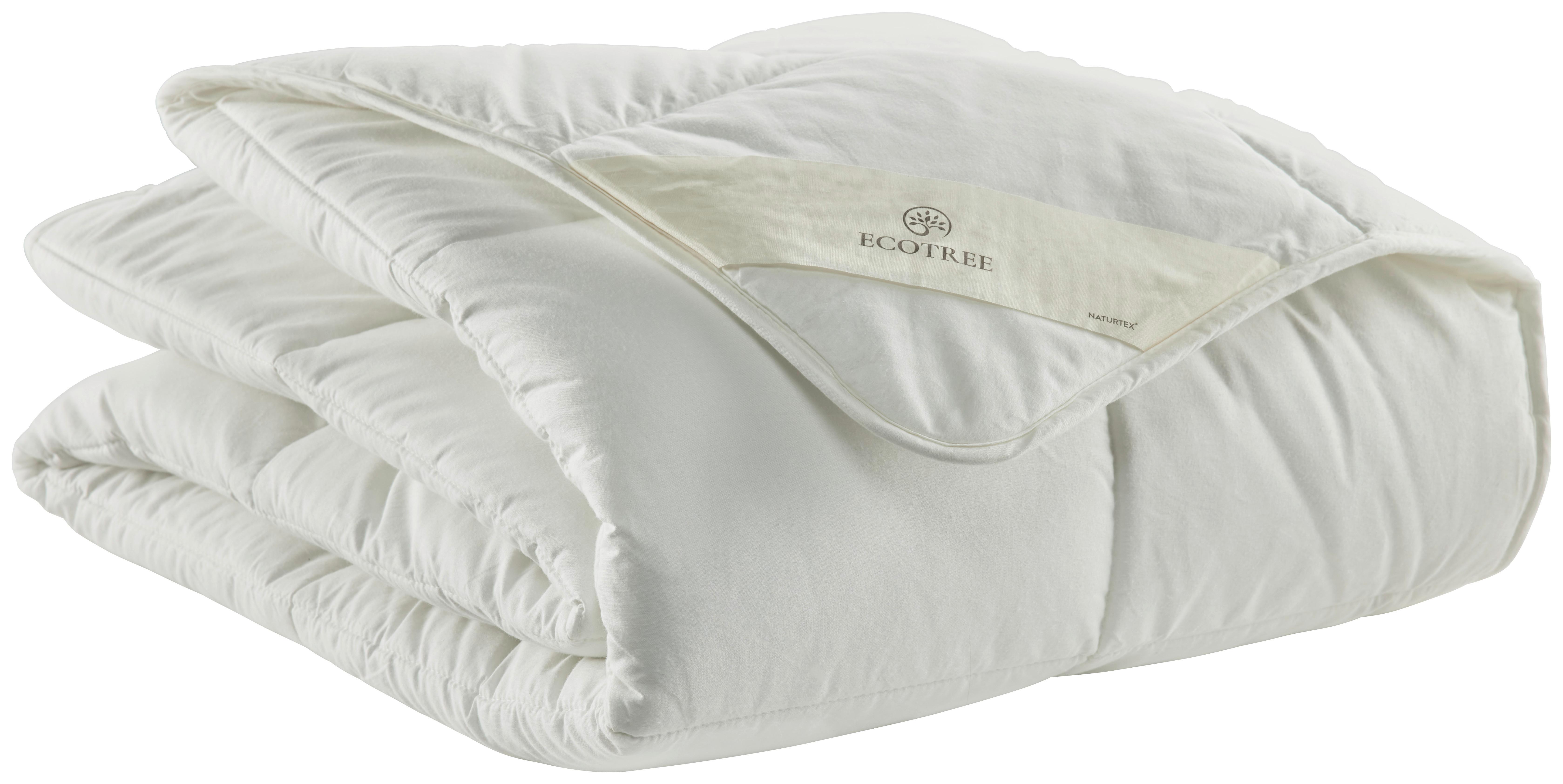 Bettdecke Green Concept in Weiß ca. 135-140x200cm - Weiß, MODERN, Textil (135-140/200cm) - ecoTree