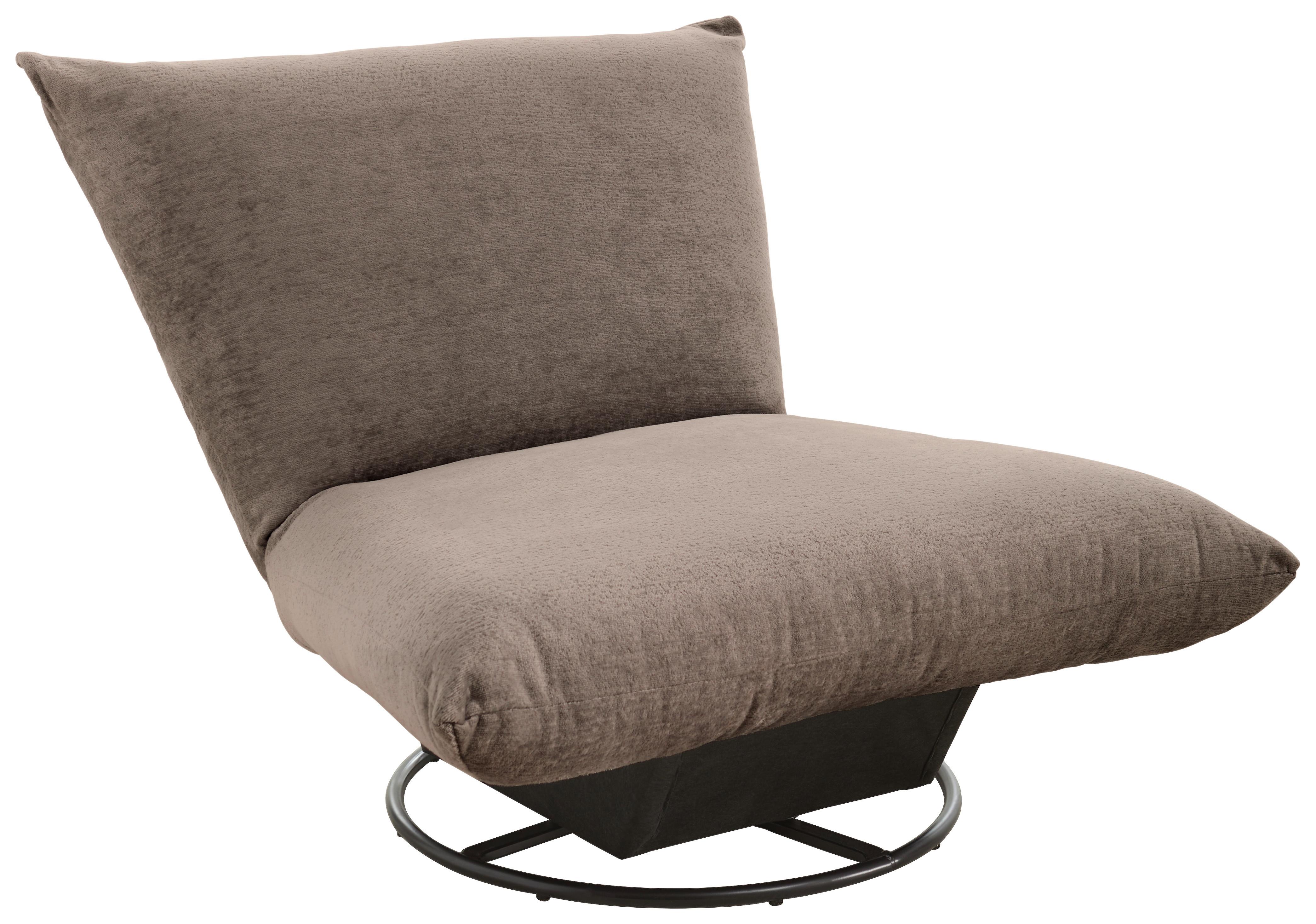 Relaxsessel Cremona Dunkelbraun - Dunkelbraun/Schwarz, Design, Textil/Metall (100/78/96cm) - Livetastic