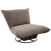 Relaxsessel Cremona Dunkelbraun - Dunkelbraun/Schwarz, Design, Textil/Metall (100/78/96cm) - Livetastic