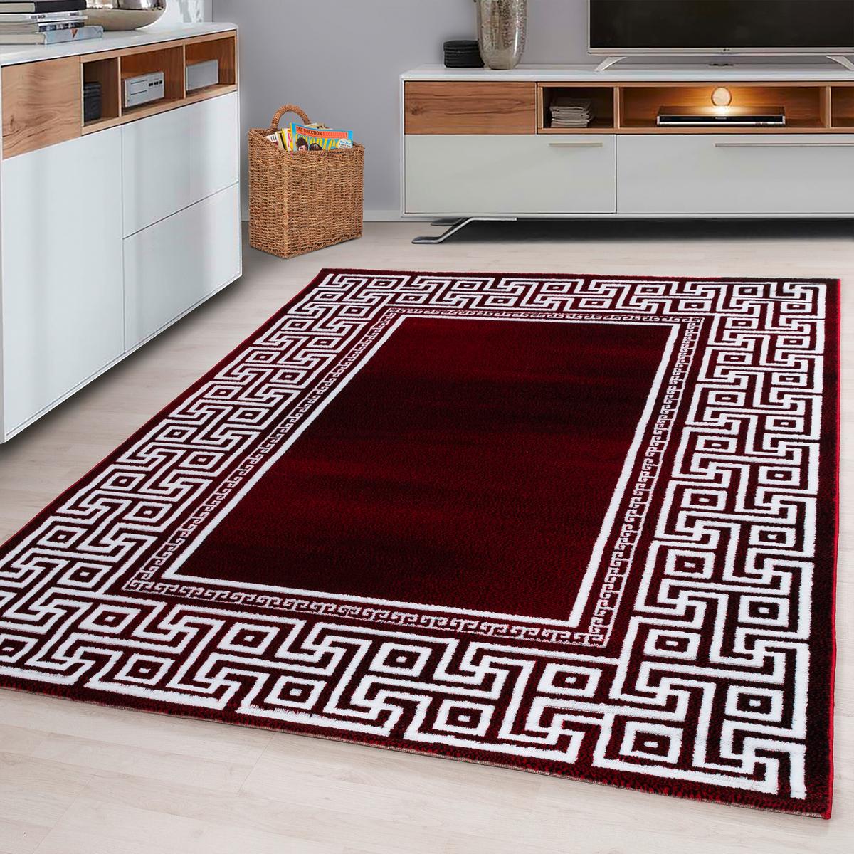 Flachwebeteppich Parma Rot ca. 240x340cm - Rot, Design, Textil (240/340cm) - Novel