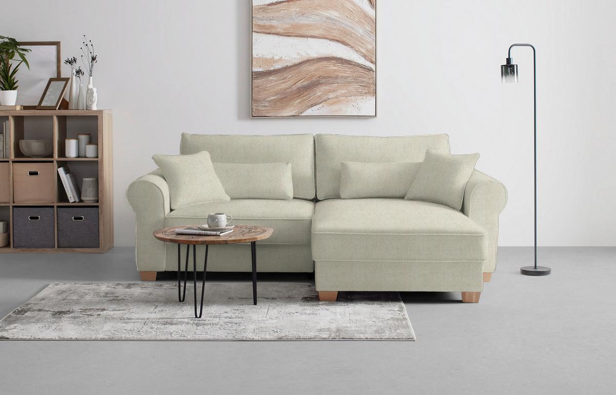 Wohnlandschaft Angelo Hellgrau - Taupe, Modern, Holz/Holzwerkstoff (255/185cm) - Mömax
