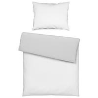 Ágyneműhuzat-garnitúra Kétszemélyes Twill Streif Xxl - világosszürke/fehér, Modern, textil (140/200cm) - Mömax