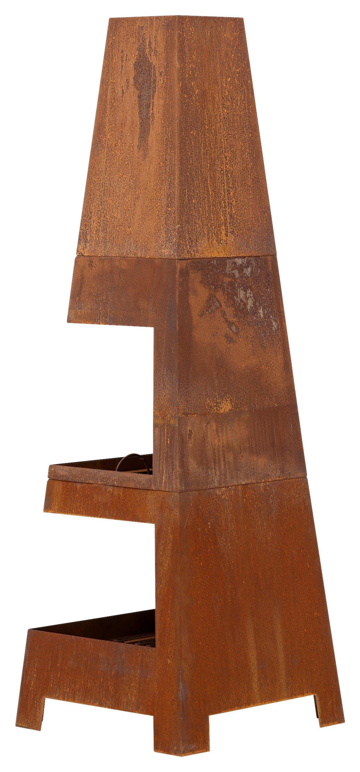 Feuerstelle Bastian ca. 50x150x50 cm Dunkelorange - Dunkelorange, KONVENTIONELL, Metall (50/150/50cm) - Gardenson
