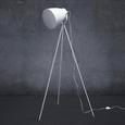 Stehleuchte Tomasso - Weiß, MODERN, Metall (63/63/150cm) - MODERN LIVING