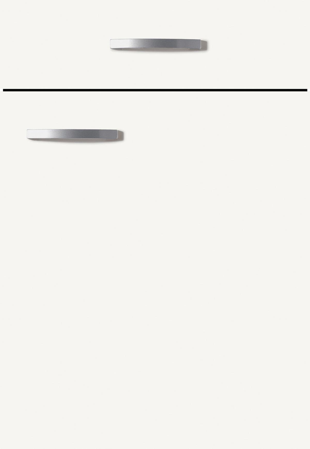 Küchenblock IBZ ohne Geräte ca. 330 cm Weiß - Edelstahlfarben/Eichefarben, Design, Holzwerkstoff/Metall (330cm) - Impuls