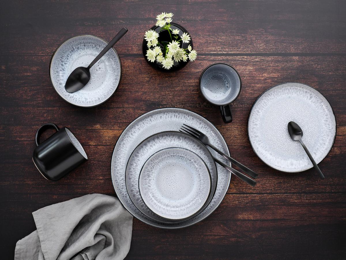 Kombinirani Servis Nordic Fjord Frost, 10-Delni - svetlo siva, Trend, keramika - Creatable