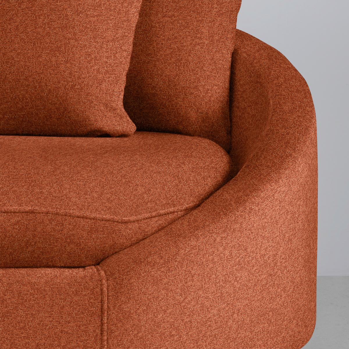 Ecksofa Axel Rostfarben - Rostfarben/Schwarz, MODERN, Textil/Metall (250/87/291cm) - Mömax