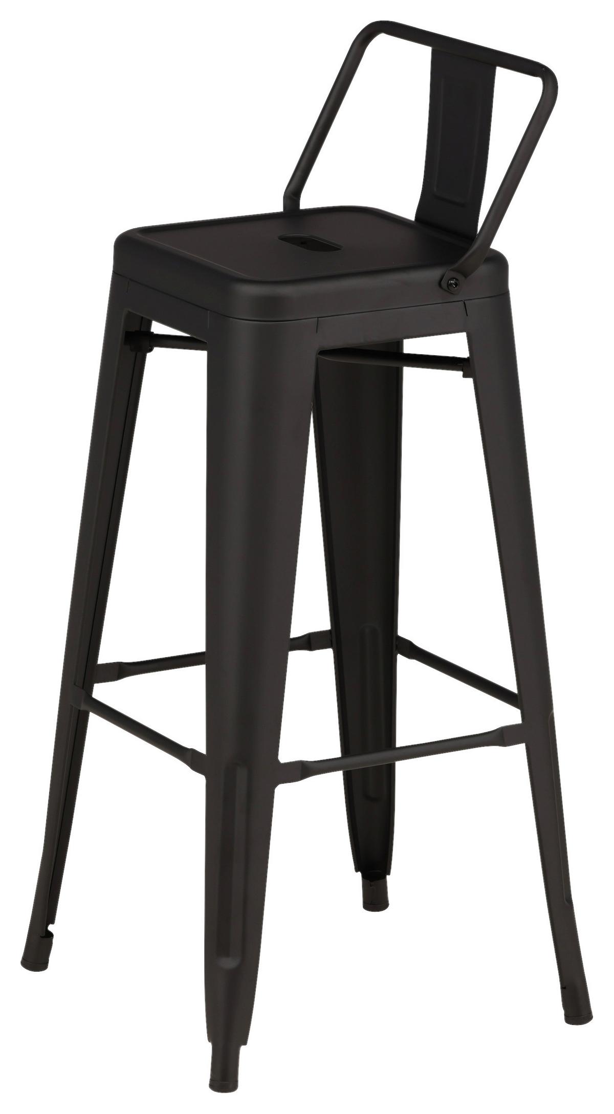 BARHOCKER-SET TEMPE - Schwarz, Design, Metall (43/94/43cm) - Livetastic