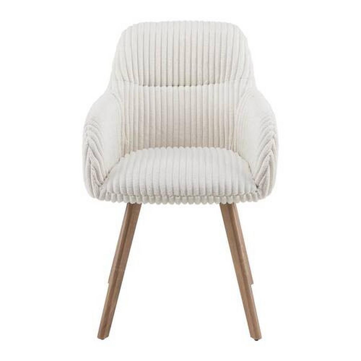 Karosszék Mattia - bézs/tölgyfa, Modern, textil/fa (56/87/61cm) - Bessagi Home