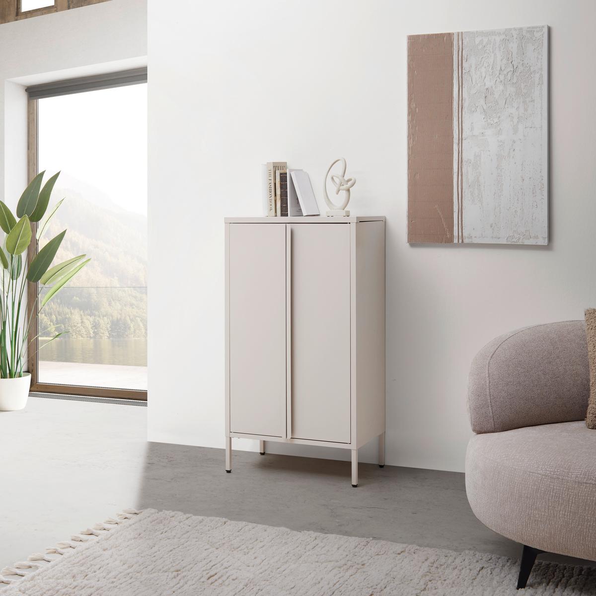 SCHRANK FLOYD -STUDIO- - Beige, Modern, Metall (60mm) - Mömax