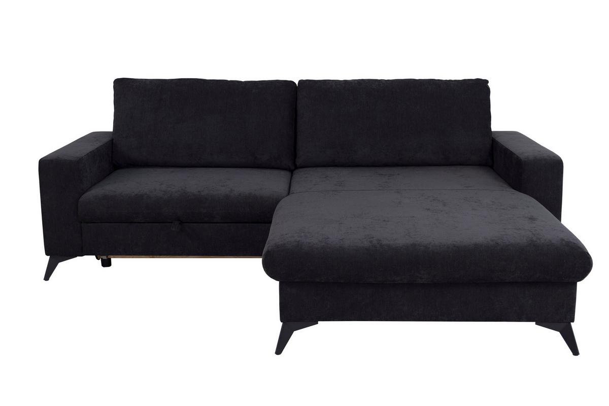 Sarokkanapé Sunny - fekete, Modern, textil (244/87/177cm) - Mömax