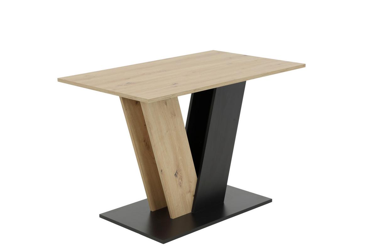 ESSTISCH JUDITH T - Schwarz/Eiche Artisan, MODERN, Holzwerkstoff (110/76/68cm) - P & B