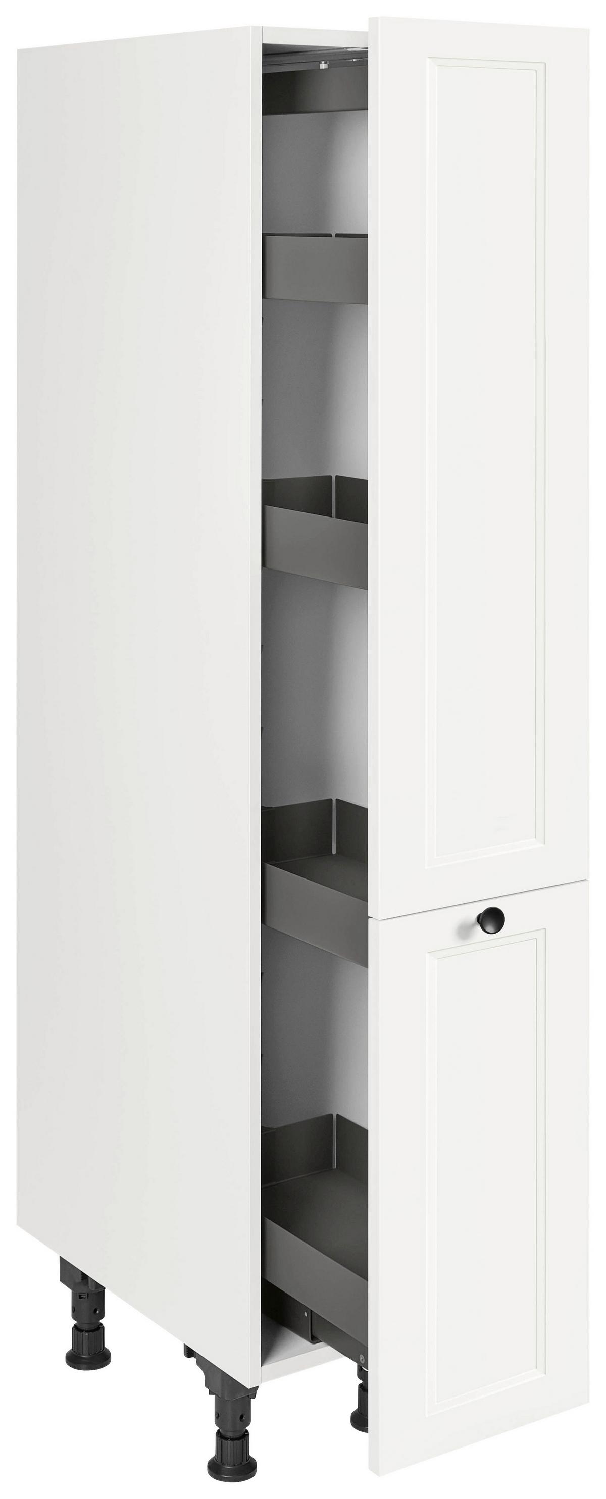 Apothekerschrank Cascada Weiß - Schwarz/Weiß, MODERN, Holzwerkstoff/Metall (30/168/58cm) - Nobilia