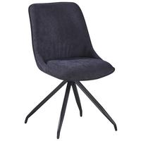 Stuhl Nova Grau - Schwarz/Grau, MODERN, Textil/Metall (51/85/61cm) - Premium Living