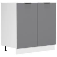 MEUBLE BAS À ÉVIER FASOLA - noir/blanc, Trend, matière synthétique/matériau de bois (80/82/46cm) - MID.YOU