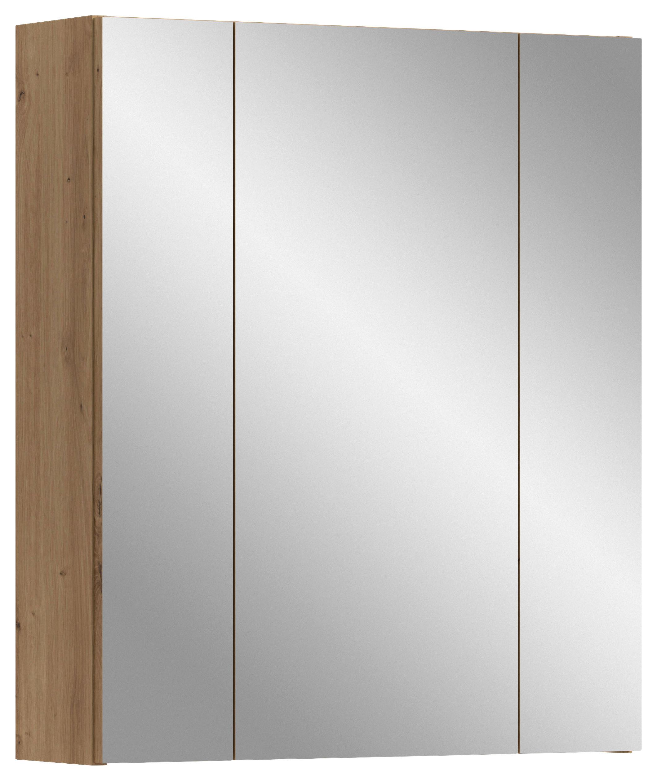 Element S Ogledalom Ice - hrast Artisan, Basics, staklo/drvni materijal (60/70/18cm) - MID.YOU