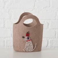 Ajándéktasak Barney - bézs, Konventionell, textil (20/5/20cm) - Modern Living