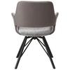 STOL MED ARMSTÖD ADRIANA - grå/svart, Modern, metall/trä (61/85/62,5cm) - Premium Living