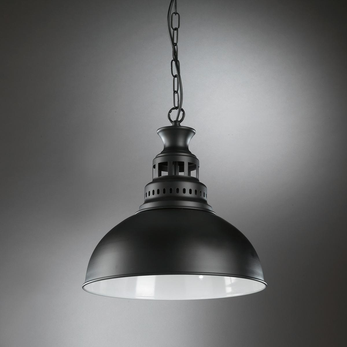 Hängeleuchte Istanbul nera Schwarz/Weiß max. 22 Watt - Schwarz/Weiß, Basics, Metall (36/110cm)