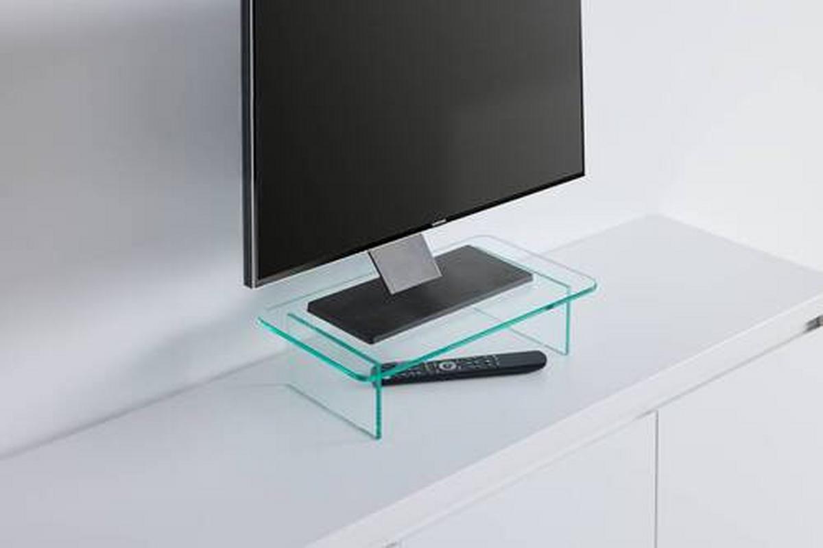 TV-Aufsatz Go aus Glas - Klar, KONVENTIONELL, Glas (45/12/25cm) - Mömax