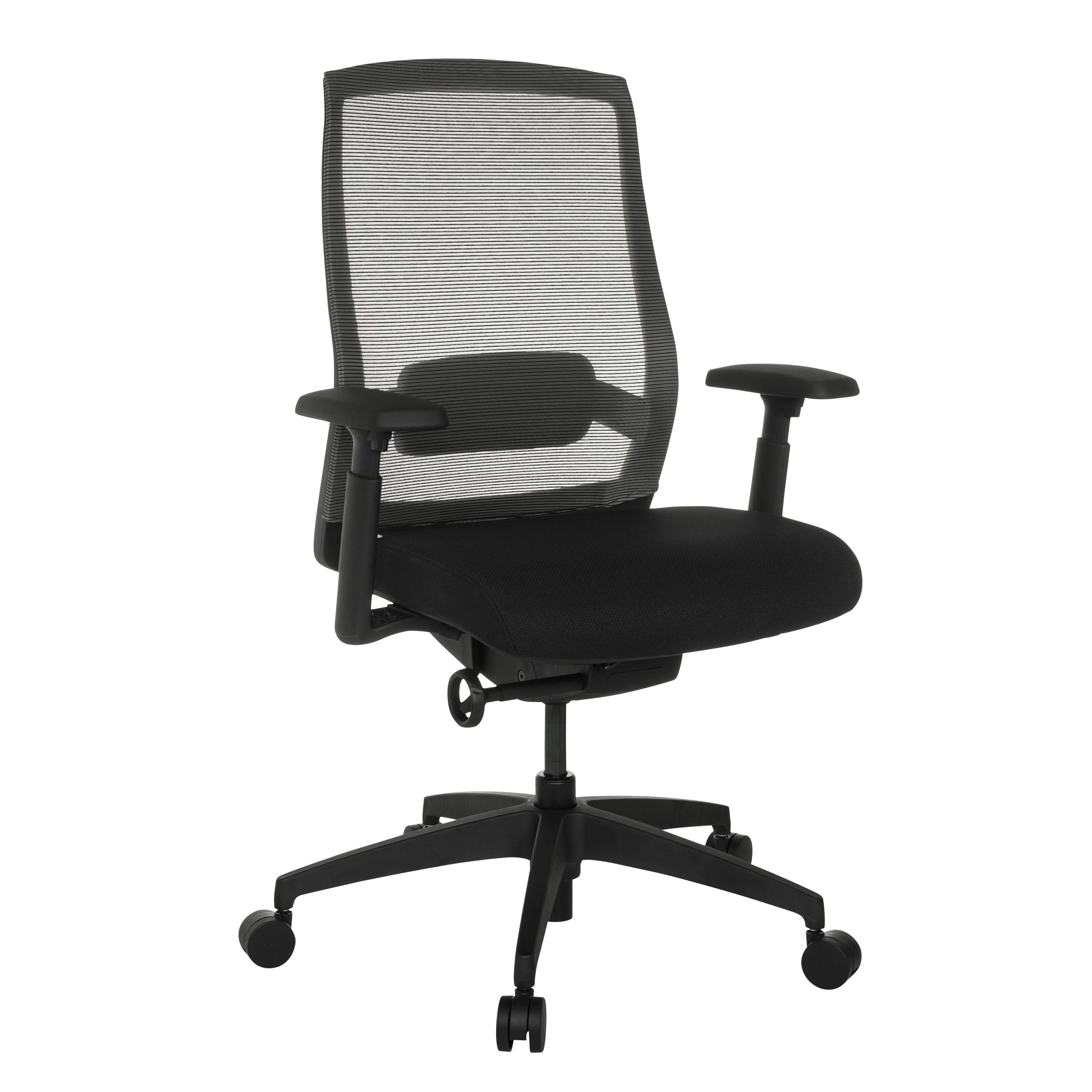 Pisarniški Stol Colore, Črna - črna, Moderno, umetna masa/tekstil (65/95 - 103/70cm) - MID.YOU