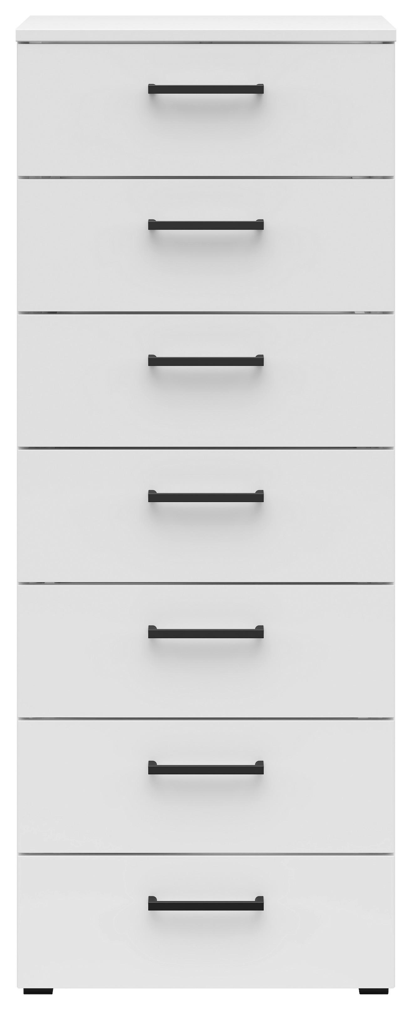 Kommode Multistauraum Weiss - Weiss/Anthrazit, Modern, Holzwerkstoff/Kunststoff (45/115/40cm) - Premium Living