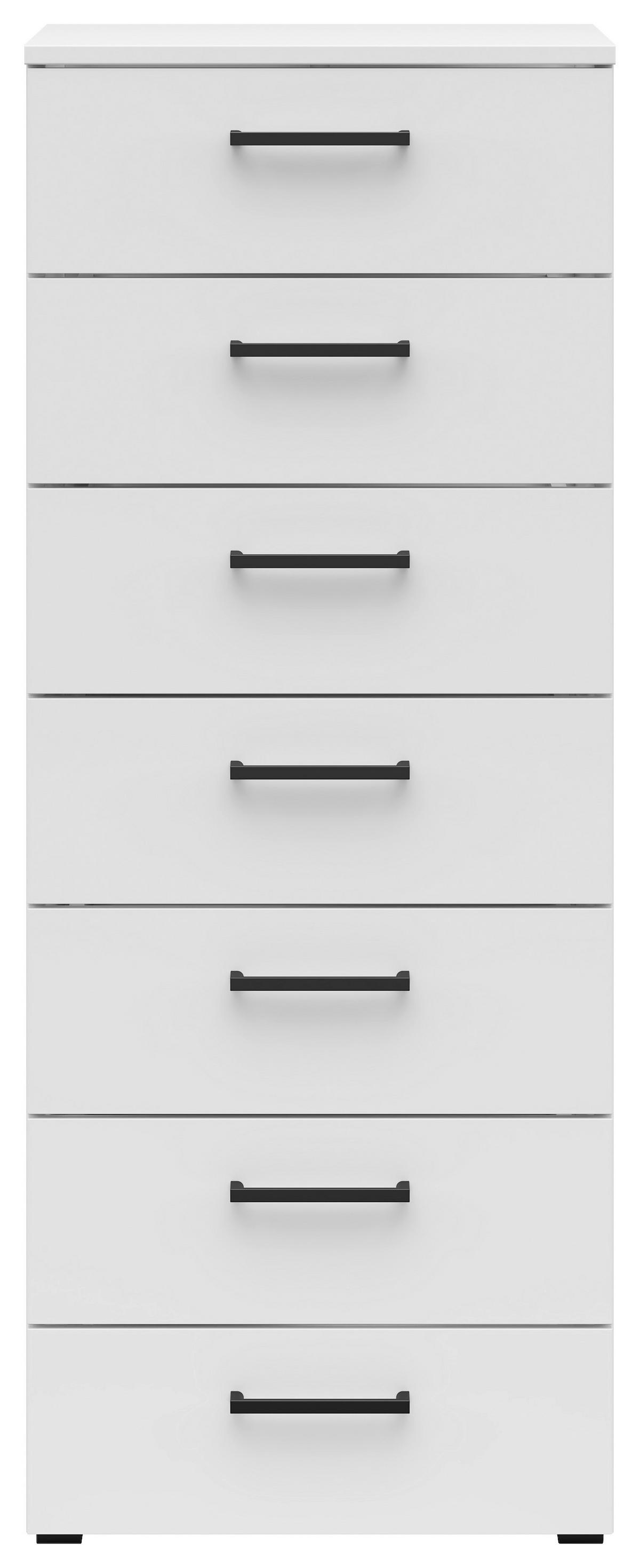 Kommode Multistauraum Weiss - Weiss/Anthrazit, Modern, Holzwerkstoff/Kunststoff (45/115/40cm) - Premium Living