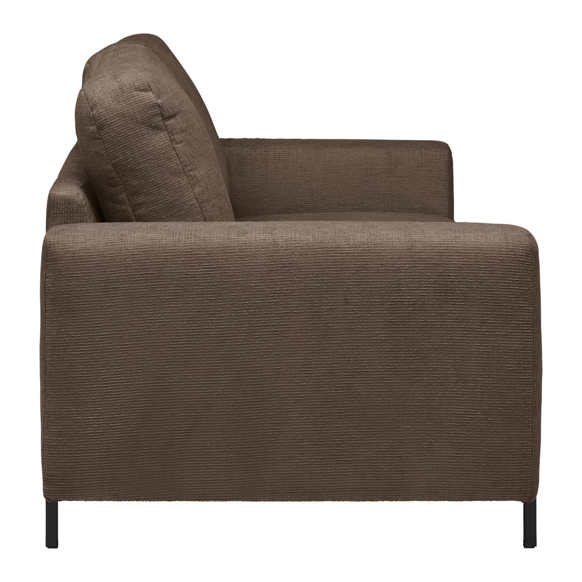 3-Sitzer-Sofa Piega Taupe - Taupe/Schwarz, MODERN, Textil/Metall (230/66-87/96cm) - Mömax