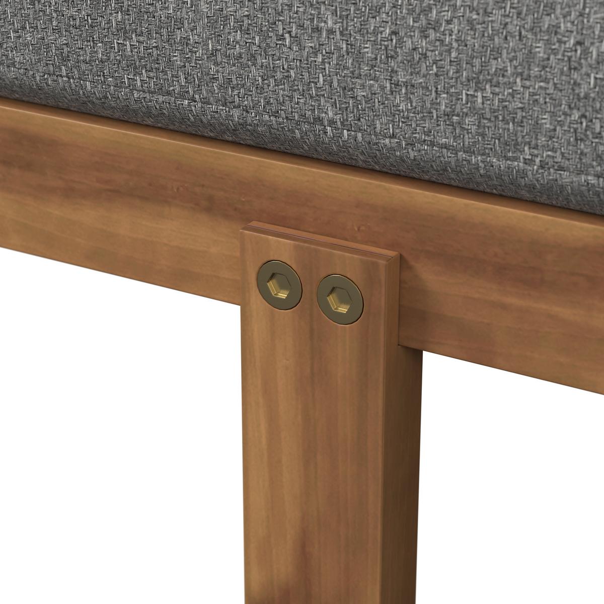 Sonneninsel Pia Grau Akazie/Outdoorstoff - Grau/Akaziefarben, MODERN, Holz/Textil (130/74,5/80-140cm) - Bessagi Garden